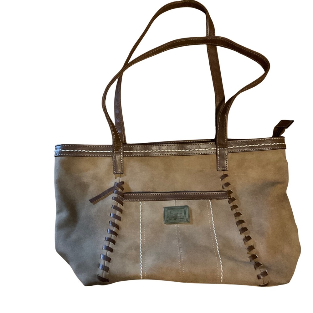 Boc Brown Faux Suede Stitch Detail Tote‎ Bag